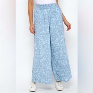 American Eagle Smocked Wide Leg Floral Pants